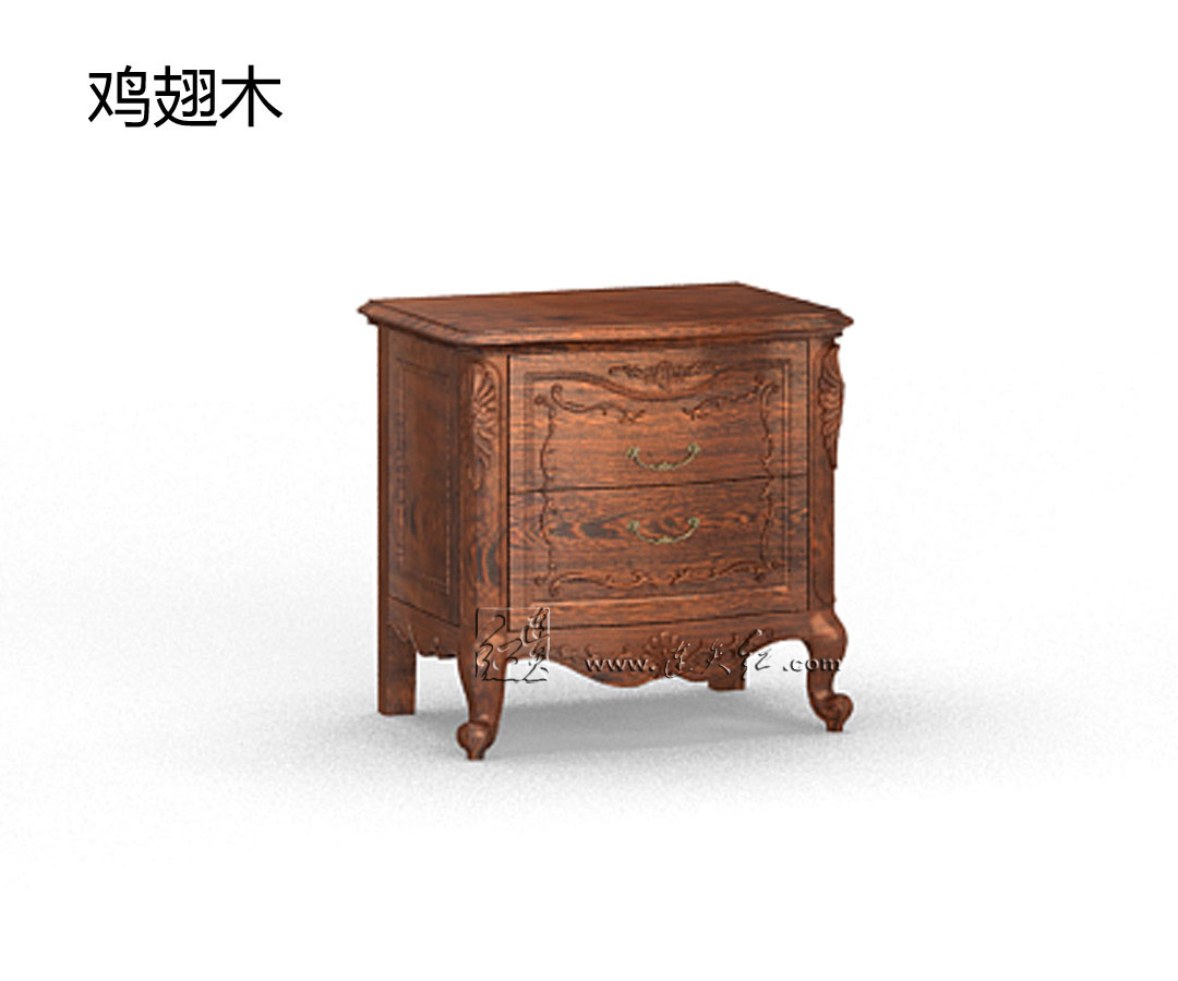 欧式红木床头柜