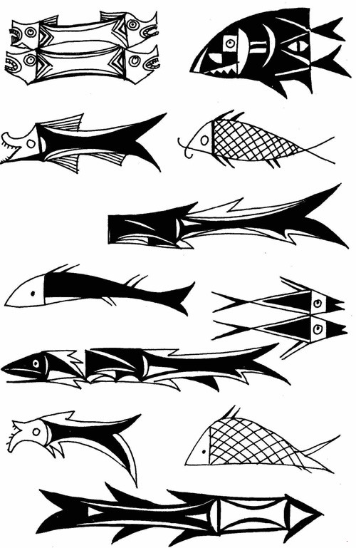 新石器时代鱼纹图片